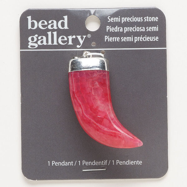 Agate 1pkg1, talon pendant 43x19mm-50x23mm image number 0