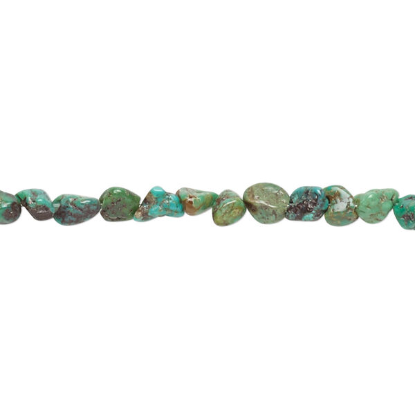 Turquoise 1pkg1, pebble bead 15 inch small image number 0