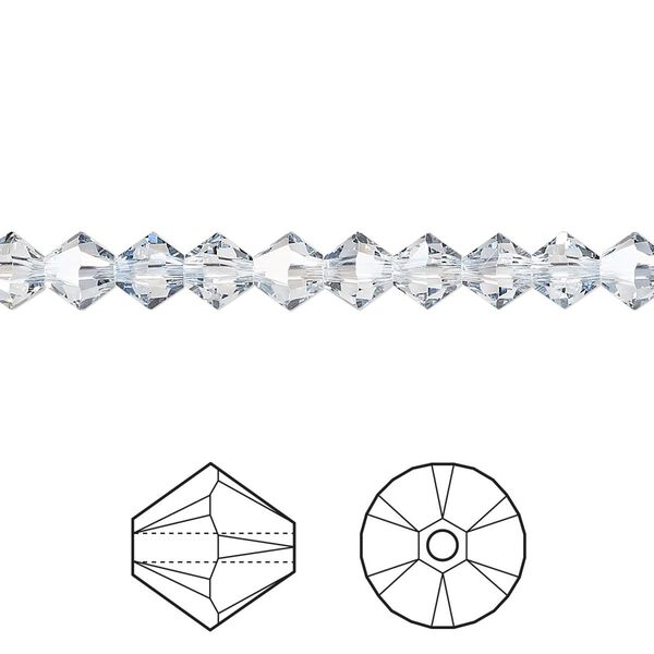 Bead 24pk crystal blue shade, Crystal Passions® 5mm bicone 5328 image number 0
