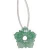 Green aventurine 1pkg1, hand-cut top-drilled carved flower bead natural 20x20mm image number 0