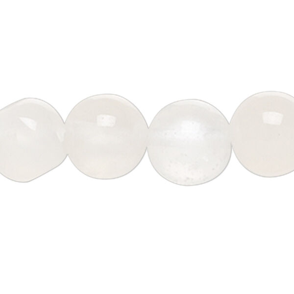 White moonstone 1pkg1, hand-cut round bead natural 15.5-16 inch 4mm image number 0