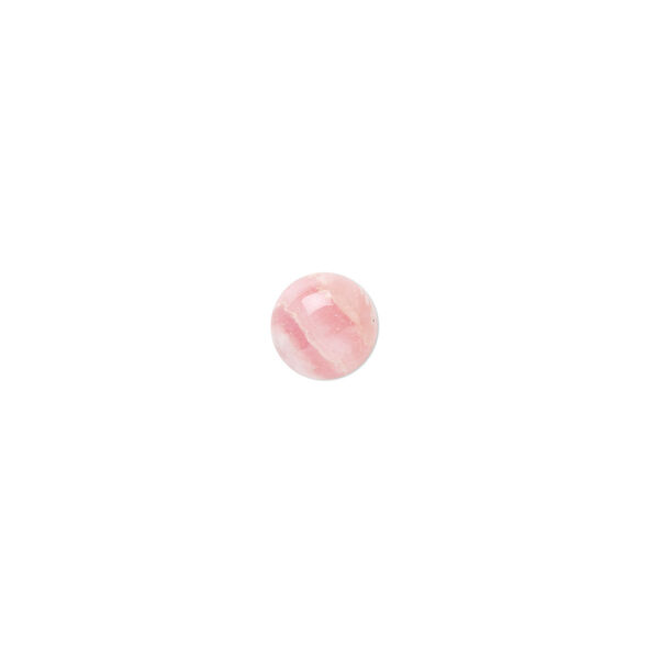 Rhodochrosite 1pkg4, calibrated round cab natural B grade, 6mm image number 0