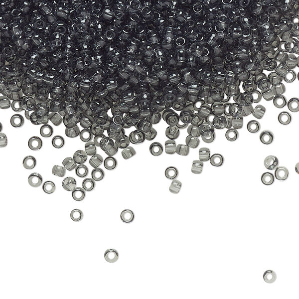 Seed bead, TOHO BEADS®, glass, pkg/7.5g, #11 round, transparent grey (TR-11-9B). image number 0
