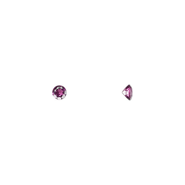 Rhodolite garnet 1pkg4, hand-cut faceted round gem natural 3.5mm image number 0