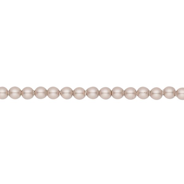 Pearl 100pk powder almond, Crystal Passions® 3mm round 5810 image number 0