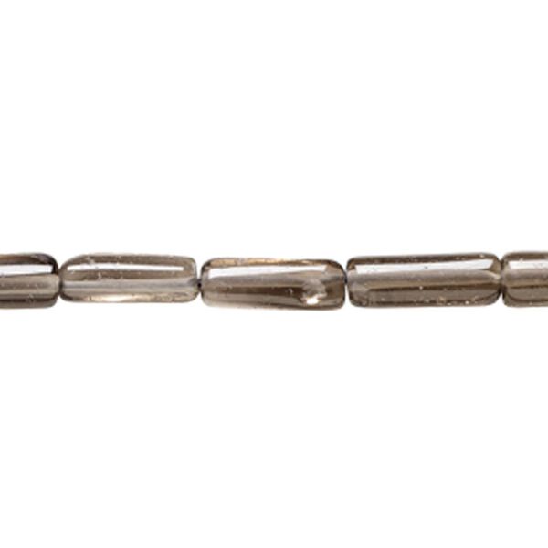 Smoky quartz 1pkg1, hand-cut round tube bead 14 inch 10x4mm-15x5mm image number 0