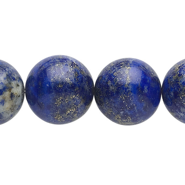 Bead, lapis lazuli (natural), 16mm round, C grade, Mohs hardness 5 to 6. Sold per 15-inch strand. image number 0