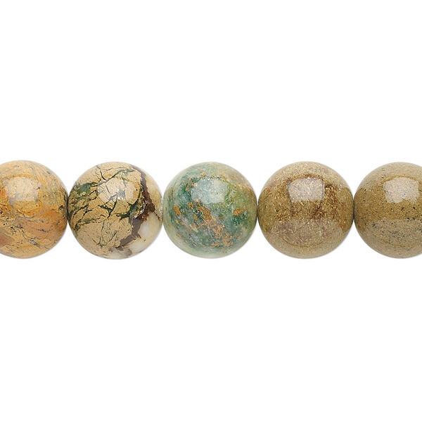 Verdite 1pkg1, round bead natural B grade, 15.5-16 inch 10mm image number 0