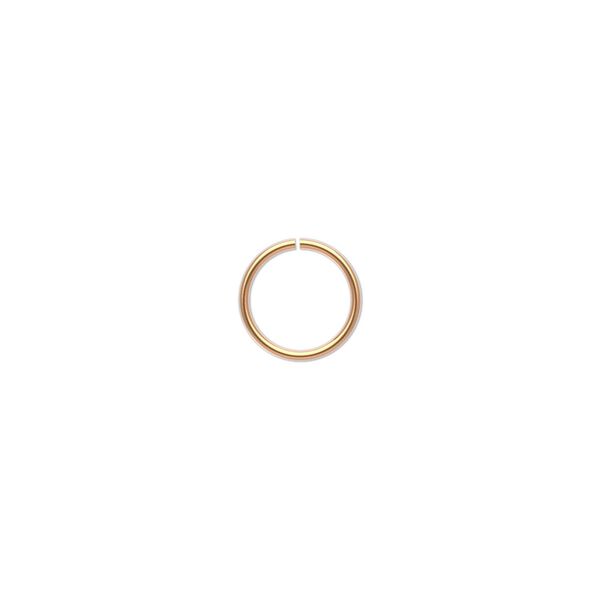 Jump ring, gold-plated brass, 9mm round, 7.5mm inside diameter, 20 gauge. Sold per pkg of 100. image number 0