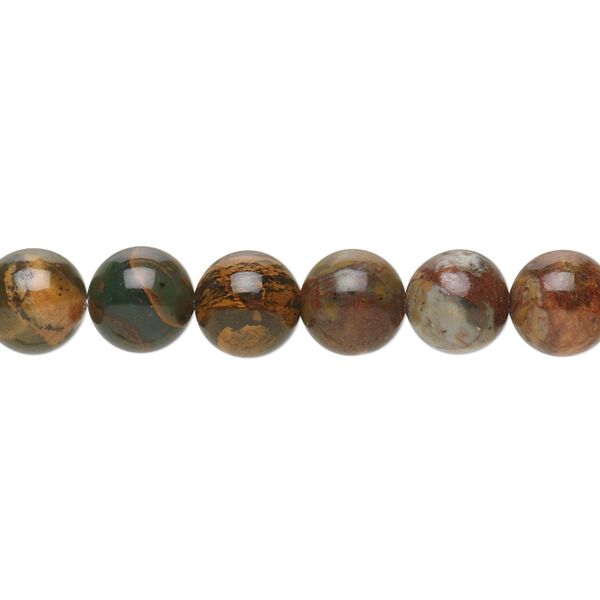 Green "opal" 1pkg1, round bead natural 15.5-16 inch 8mm image number 0