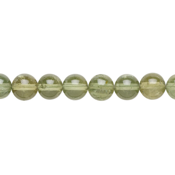 Green apatite 1pkg1, round bead natural , 8 inch 6mm image number 0