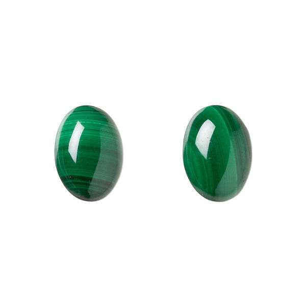 Malachite 1pkg2, calibrated oval cab natural 14x10mm image number 0