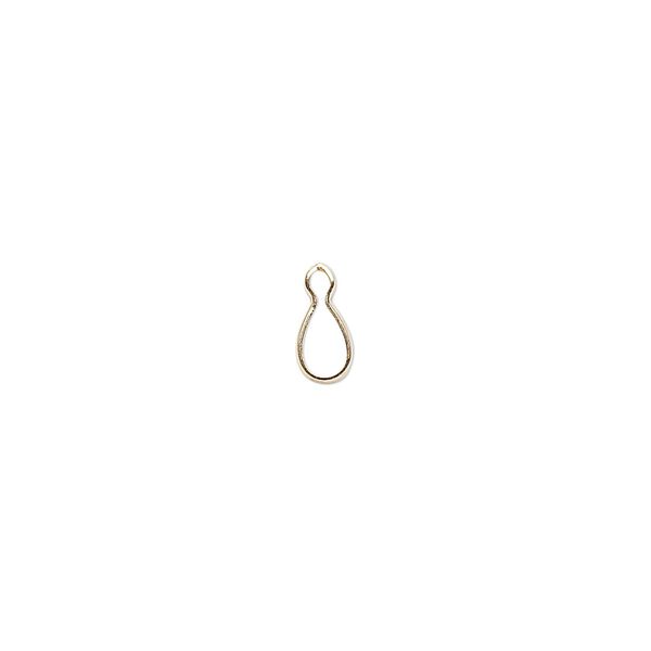 Drop, Wrap-Tite®, 14Kt gold-filled, 5x3mm pear bezel setting. Sold per pkg of 2. image number 0