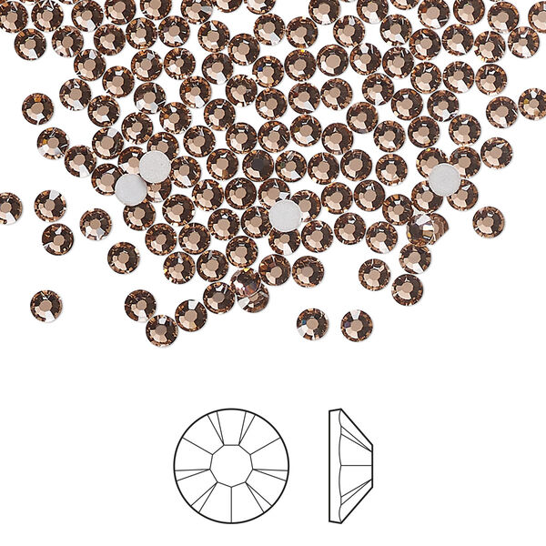 Flat back 1pkg144, dusty rose foil back Preciosa MAXIMA Czech crystal rhinestone 2.5-2.7mm chaton rose round SS9 image number 0
