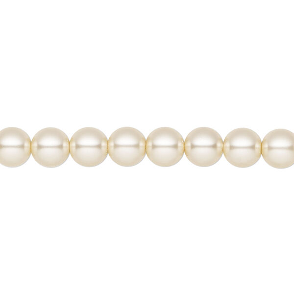 Pearl 200pk creamrose, Preciosa Czech crystal 6mm round image number 0