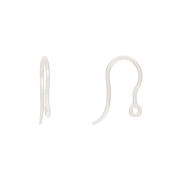 Ear wire fishhook 1pkg20, 17mm / closed loop, 20 gauge acrylic clear 10 pair image number 0