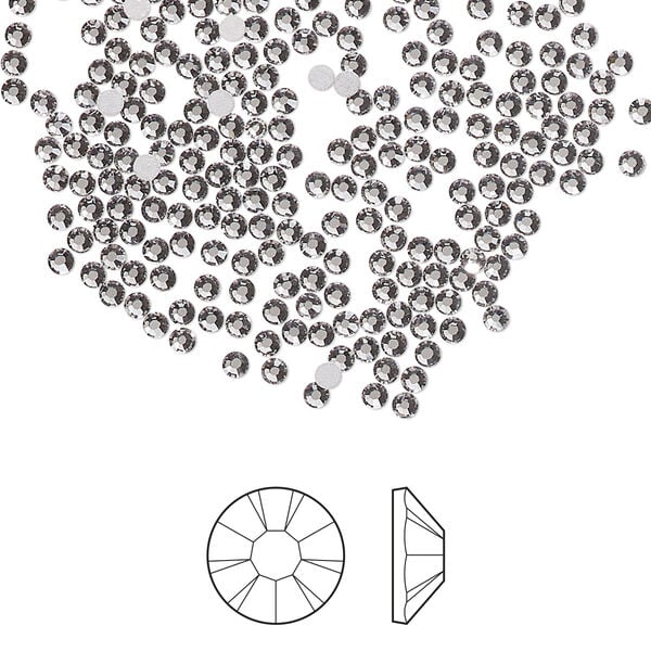 Flat back 1pkg1440, lilac ash foil back Preciosa MAXIMA Czech crystal rhinestone 1.7-1.9mm chaton rose round SS5 image number 0
