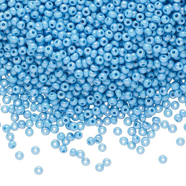 Seed bead, Preciosa Ornela Czech glass, pkg/500g, #11 rocaille, opaque rainbow turquoise, (64050). image number 0