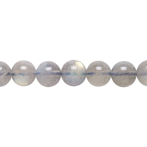 Labradorite 1pkg1, semi-round bead natural 7 inch 7.5-8mm image number 0