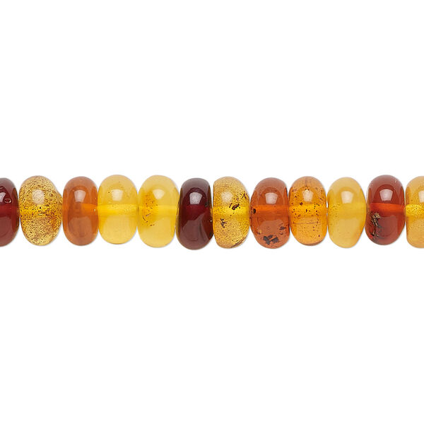 Baltic amber 1pkg1, hand-cut rondelle bead 15.5-16 inch 7x2mm-8x5mm image number 0