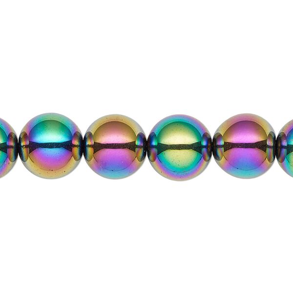 Hemalyke™ 1pkg1, rainbow round bead 15.5-16 inch 10mm image number 0