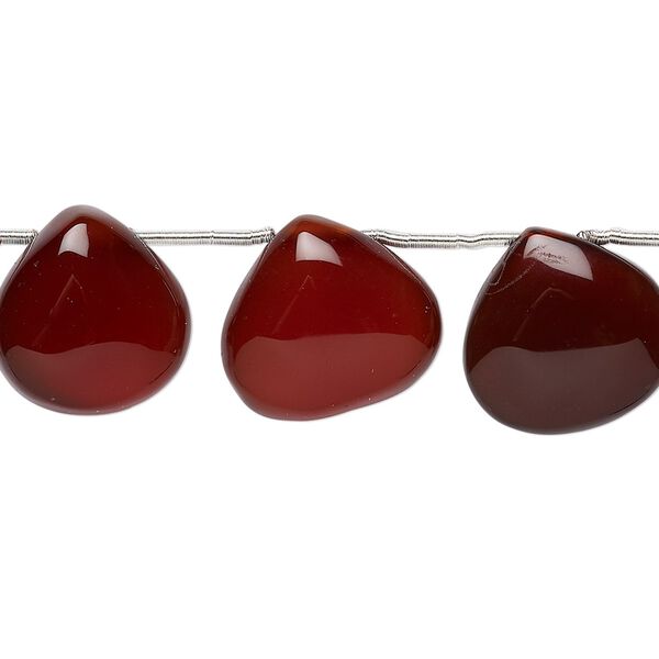 Amber onyx 1pkg8, hand-cut top-drilled puffed teardrop bead 13x13mm-15x15mm image number 0