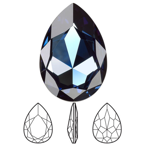 Fancy stone 24pk Montana foil back, Swarovski® 30x20mm pear 4327 image number 0