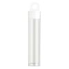 Vial, plastic, clear and white, 2-1/2 x 9/16 inch cylinder with hang tab. Sold per pkg of 100. image number 1