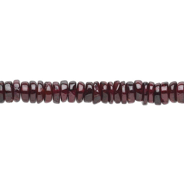 Garnet 1pkg1, hand-cut heishi bead B- grade, 15.5-16 inch 5x2mm image number 0