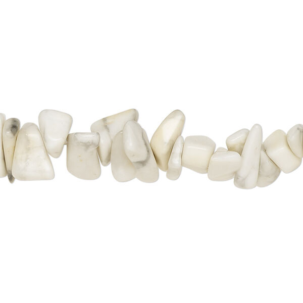 Howlite 1pkg1, chip bead natural 34 inch medium image number 0