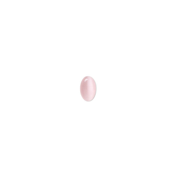 Cabochon, cat's eye glass (fiber optic glass), pink, 6x4mm calibrated oval, quality grade. Sold per pkg of 10. image number 0