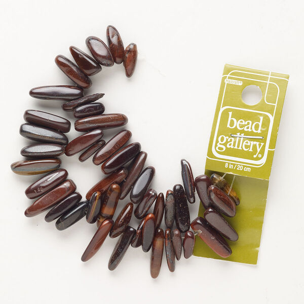 Red tigereye 1pkg1, top-drilled stick bead natural 8 inch 12x4mm-23x8mm image number 0