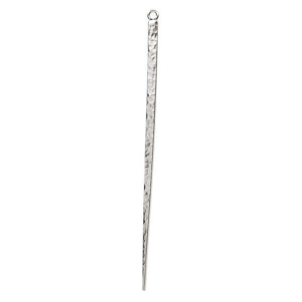Hair stick, Hill Tribes, fine silver, 5-7/8 inches with hammered design and loop. Sold individually. image number 0