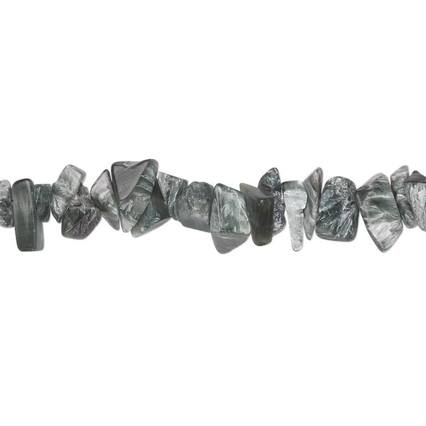 Seraphinite 1pkg1, chip bead natural B grade, 34 inch small image number 0