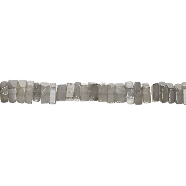 Grey moonstone 1pkg1, hand-cut square rondelle bead natural 8 inch 4x1mm-5x2mm image number 0