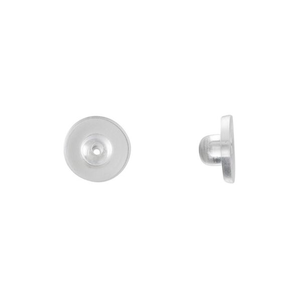 Earnut 1pkg100, 9x5mm, rubber clear 50 pair image number 0