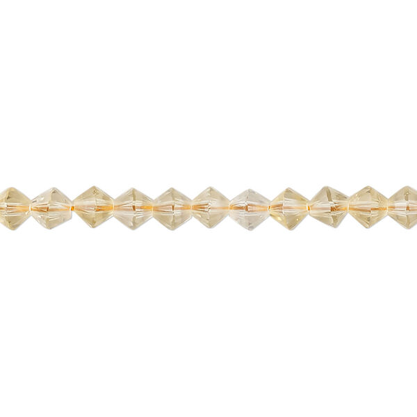 Citrine 1pkg1, faceted bicone bead 15.5-16 inch 4mm image number 0
