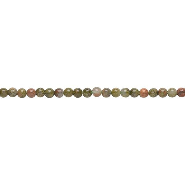 Unakite 1pkg1, round bead natural 15.5-16 inch 2mm image number 0