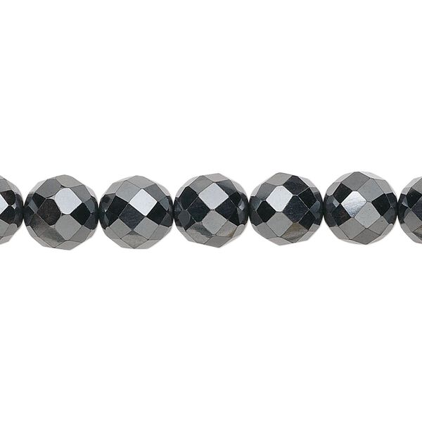 Hemalyke™ 1pkg1, faceted round bead 15.5-16 inch 8mm image number 0