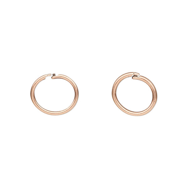 Loop Lock™, JBB Findings, antique copper-plated brass, 10mm round. Sold per pkg of 4. image number 0