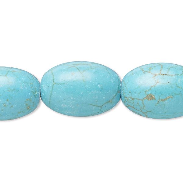 Magnesite 1pkg1, oval bead 8 inch 19x13mm-20x14mm image number 0