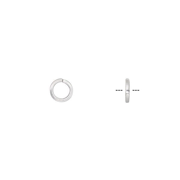 Jump ring, sterling silver, 6mm round square wire, 4.5mm diameter, 20 gauge. Sold per pkg of 20. image number 0