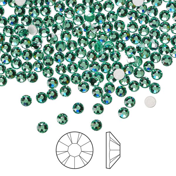 Flat back 144pk Caribbean Sea foil back, Preciosa MAXIMA Czech crystal hotfix rhinestone 2.7-2.9mm chaton rose round SS10 image number 0