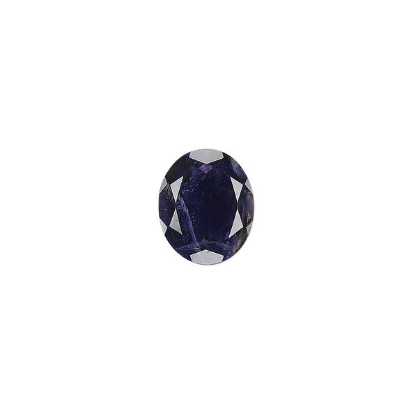 Iolite 1pkg1, hand-cut faceted oval gem natural 12x10mm image number 0