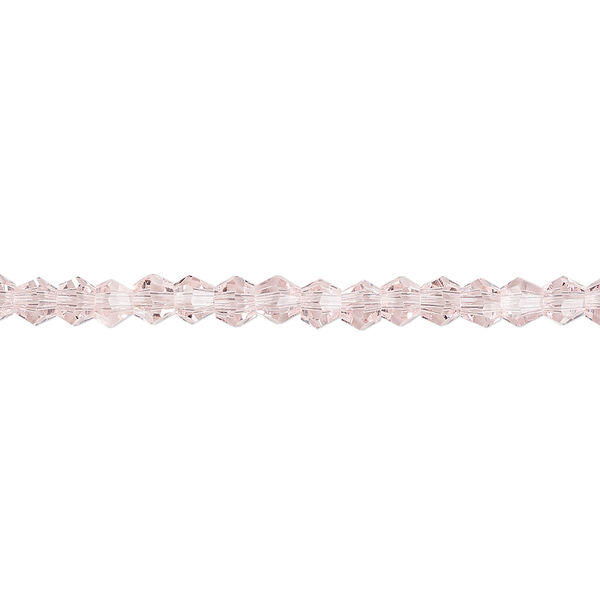 Bead 1pk transparent pink, Celestial Crystal® 4mm bicone 15.5-16 inch image number 0