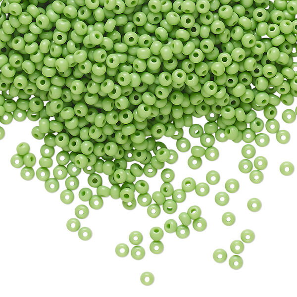 Seed bead, Preciosa Ornela Czech glass, pkg/500g, #11 rocaille, opaque mint green, (53230). image number 0