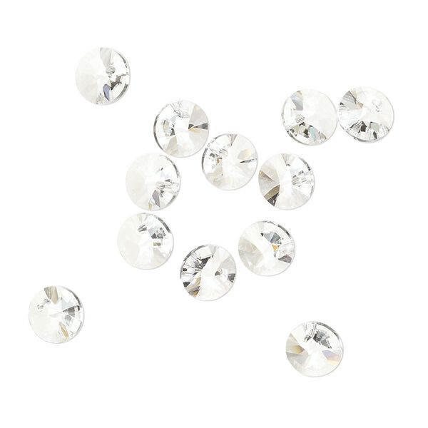 Drop 12pk crystal, Crystal Passions® 6mm pendant mini disk 6428 image number 1