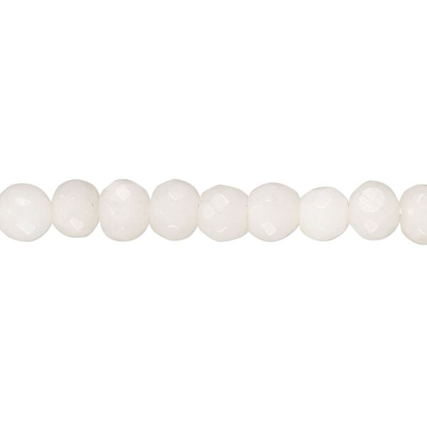 Snow quartz 1pkg1, hand-cut faceted rondelle bead natural 14 inch 5x4mm-6x5mm image number 0