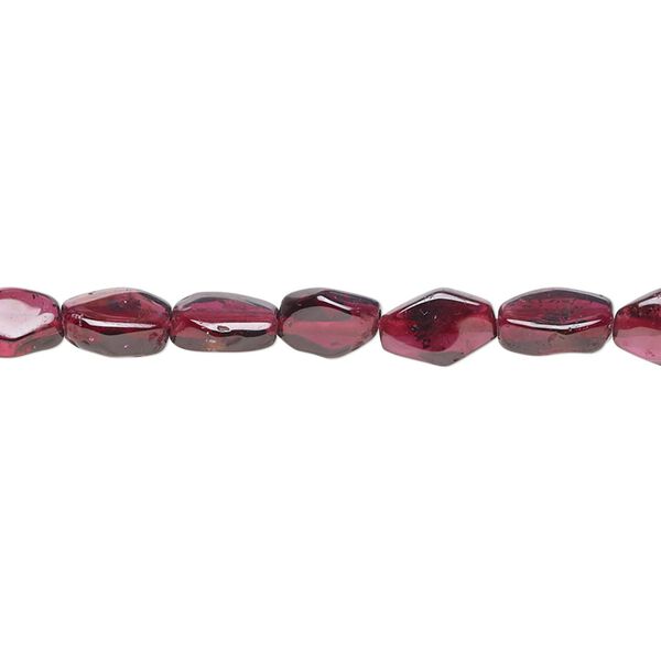 Garnet 1pkg1, hand-cut diamond bead 15.5-16 inch 9x6mm image number 0