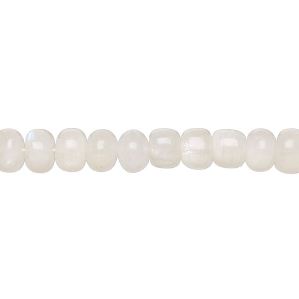 White moonstone 1pkg1, hand-cut rondelle bead natural 14 inch 6x4mm-7x6mm image number 0